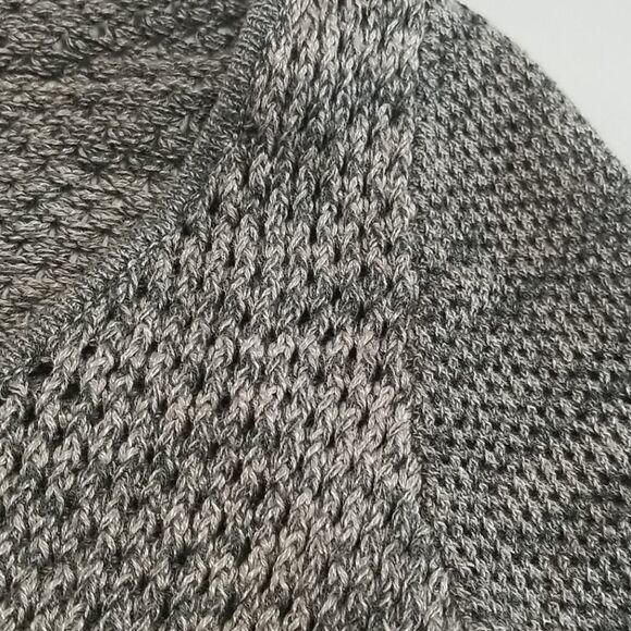 🎁5/$25 Left On Houston Sweater Womens Small Long Sleeve Grey Knit Open Neck - Picture 4 of 9